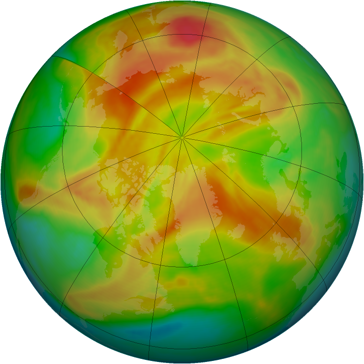 Arctic ozone map for 14 April 2008